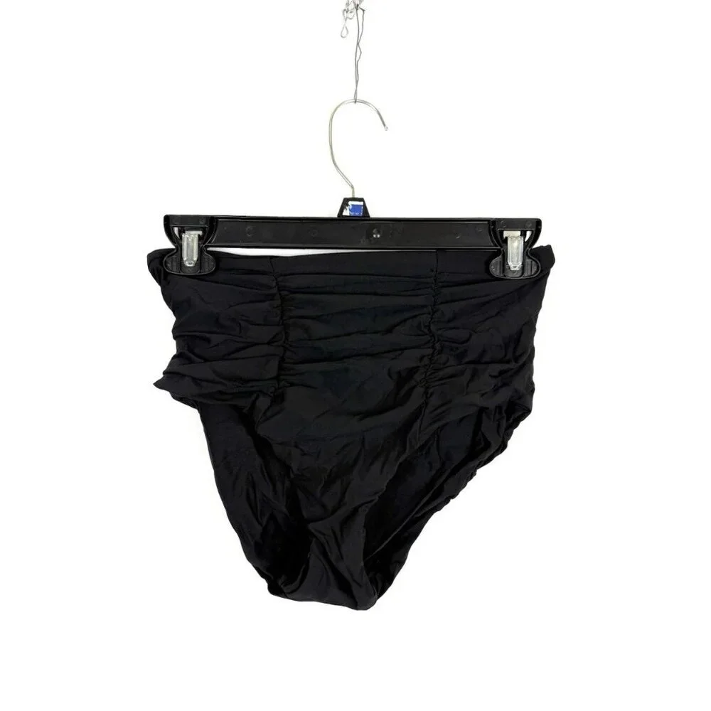 Becca Women’s Black High Rise Bikini Bottom Size M